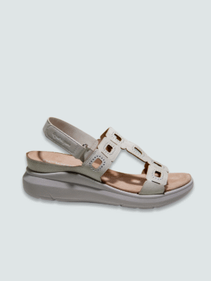 sandalia  blanca cuña