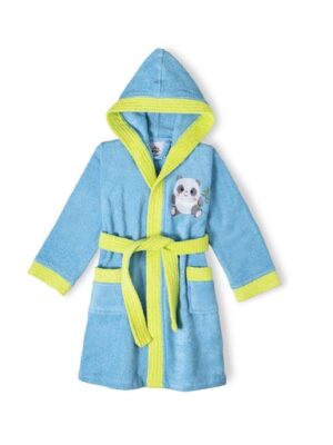 Albornoz algodon turquesa