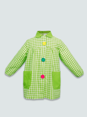 Bata cuadros verde pistacho