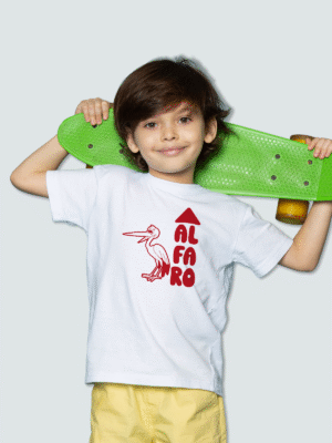 Camiseta Algodón Blanca Cigueñas Cohete