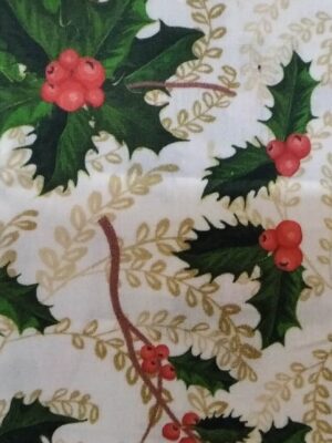 Tela Navidad muerdago