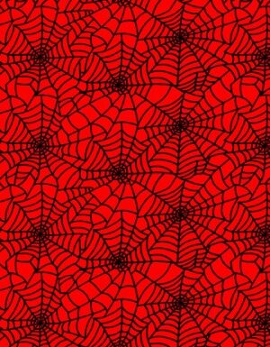 Tela de punto con dibujos de araña